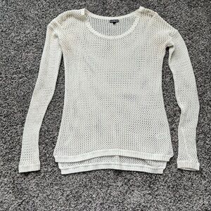 White Knit Glittery Sweater